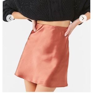 (NWT) Pink Satin Mini Skirt